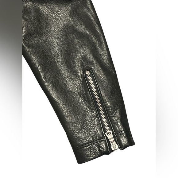 Women’s GAP leather biker jacket size small - Picture 3 of 6